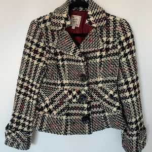 Nanette Lepore Boucle Jacket Size 6 Fitted Stunner